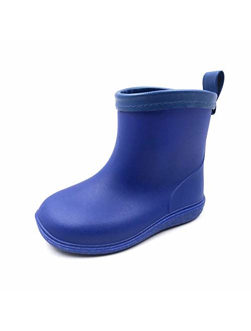 Amoji Baby Kids Easy On Rain Shoes Boots for Toddler Little Kid