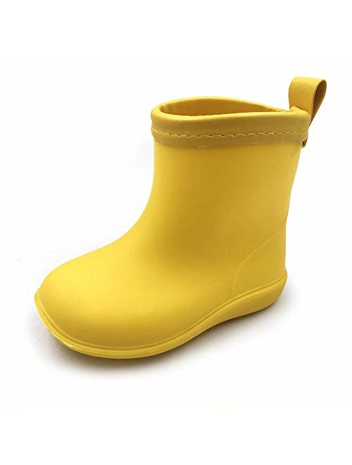 Amoji Baby Kids Easy On Rain Shoes Boots for Toddler Little Kid