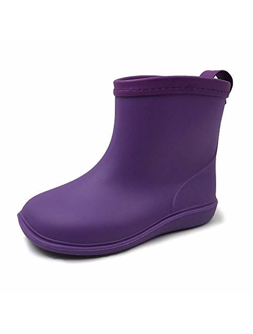 Amoji Baby Kids Easy On Rain Shoes Boots for Toddler Little Kid