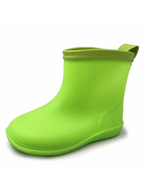 Amoji Baby Kids Easy On Rain Shoes Boots for Toddler Little Kid