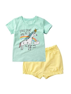 Little Girls Outfit Summer Holiday Cartoon