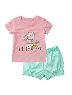 Little Girls Outfit Summer Holiday Cartoon