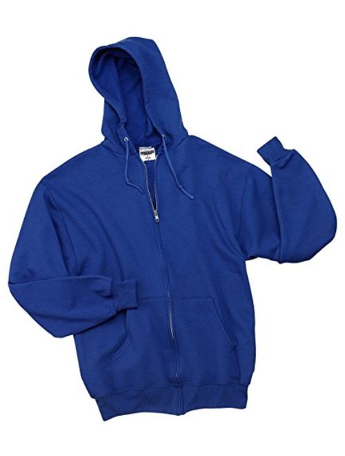 Jerzees 50/50 Youth Full-Zip Hooded Sweatshirt, XL, Royal