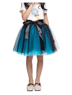 Little Girl Tutu Skirt A Line 7 Layers Tulle Skirt Party Princess Dance Tutu Dress (3T -10T)