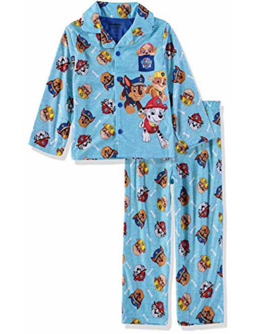 Nickelodeon Boys' Paw Patrol 2-Piece Button Front Pajama Set