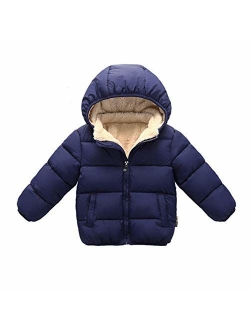 Toddler Baby Hooded Down Jacket Boys Girls Kids Thicken Warm Winter Coat Outerwear 1-7t