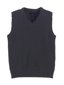 Boy's V-Neck Knitted Pullover Sweater Vest