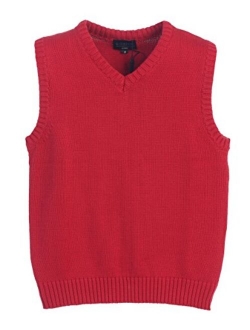 Boy's V-Neck Knitted Pullover Sweater Vest