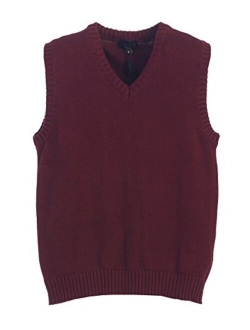 Boy's V-Neck Knitted Pullover Sweater Vest