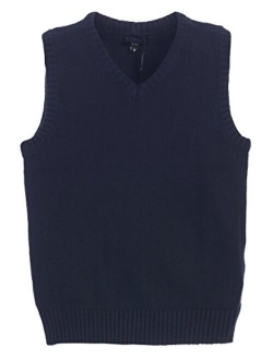 Boy's V-Neck Knitted Pullover Sweater Vest