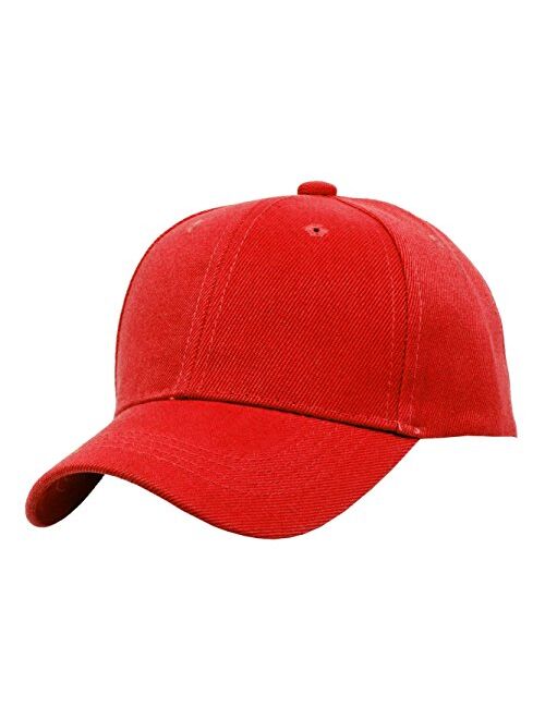 TOP HEADWEAR TopHeadwear Blank Kids Youth Baseball Adjustable Hook and Loop Closure Hat