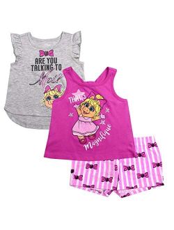 Girls 3-Piece Shirts and Short Set: Wide Variety Includes Minnie, Frozen, and Princess