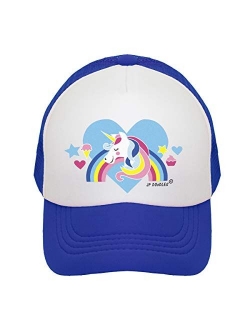 JP DOoDLES Unicorn Hat Kids Trucker Hat. Baseball Mesh Back Cap fits Baby, Toddler and Youth