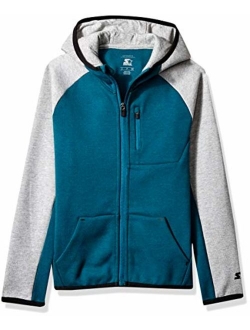 Starter Boys' Double Knit Colorblocked Zip-Up Hoodie, Amazon Exclusive