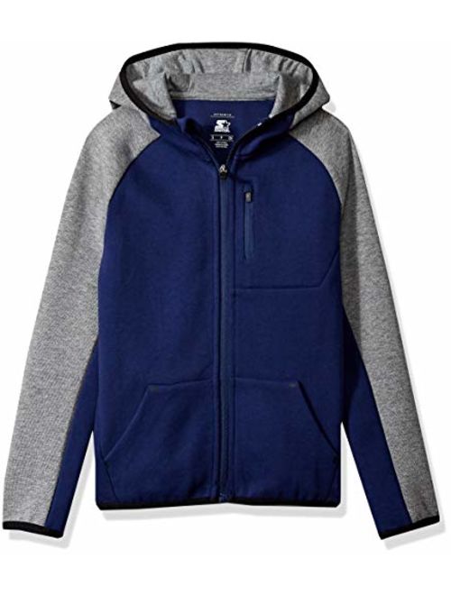 Starter Boys' Double Knit Colorblocked Zip-Up Hoodie, Amazon Exclusive