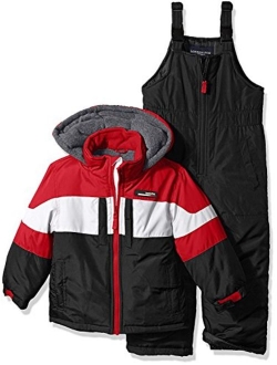 Big Boys' 2-Piece Colorblock Snow Bib and Jacket Snowsuit