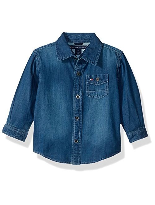 Tommy Hilfiger Boys' Long Sleeve Max Denim Shirt