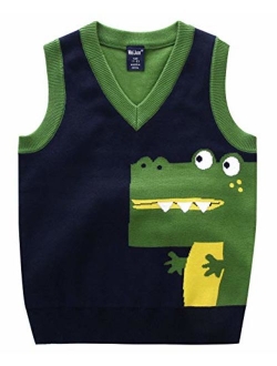 Happy Cherry Baby Boys Vest Thermal Warm Cotton Breathable Knit Sleeveless Sweater