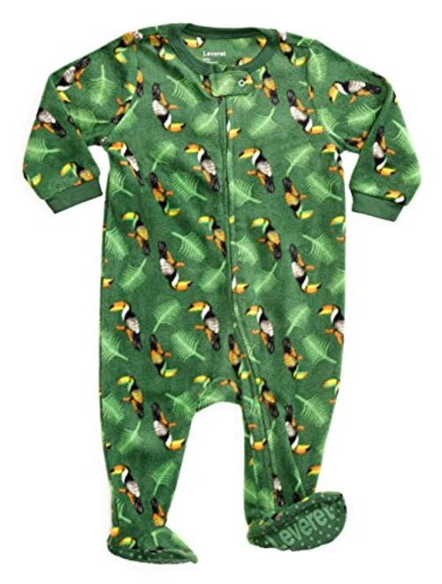 Leveret Fleece Baby Boys Footed Pajamas Sleeper Kids & Toddler Pajamas (3 Months-5 Toddler)