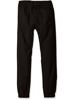 Boys' Big Jogger Pants in Basic Stretch Twill Fabric