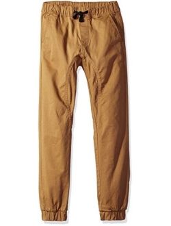 Boys' Big Jogger Pants in Basic Stretch Twill Fabric