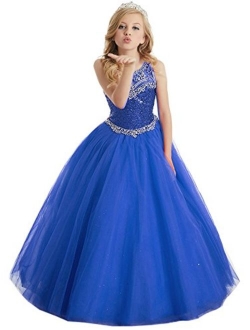 HuaMei Little Girls Sequins Spagehetti Ball Gowns Pageant Dresses