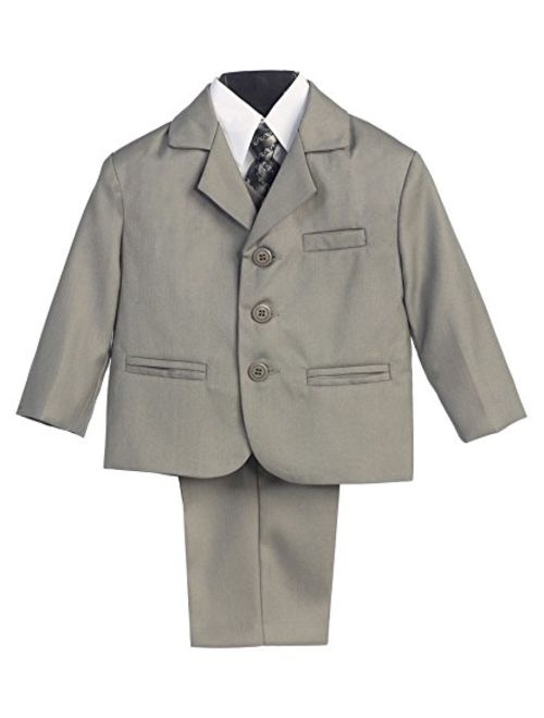 Infant Toddler Husky Boy's Dress Suit with Shirt Vest & Tie (5 Piece)