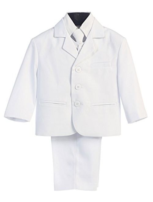 Infant Toddler Husky Boy's Dress Suit with Shirt Vest & Tie (5 Piece)