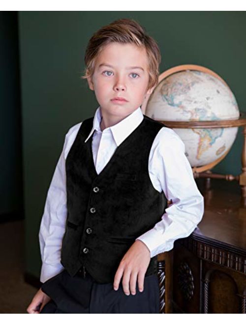 Gioberti Boy's Velvet Formal Suit Vest