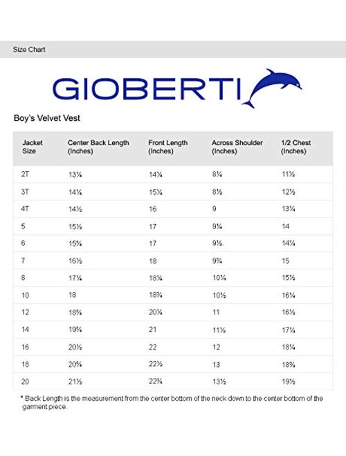 Gioberti Boy's Velvet Formal Suit Vest