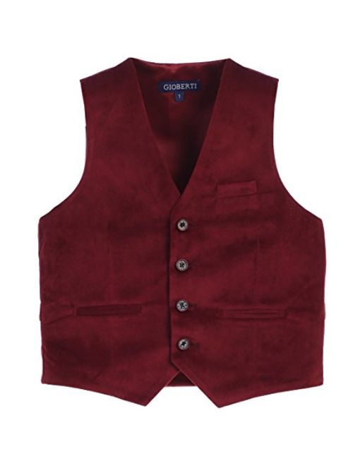 Gioberti Boy's Velvet Formal Suit Vest