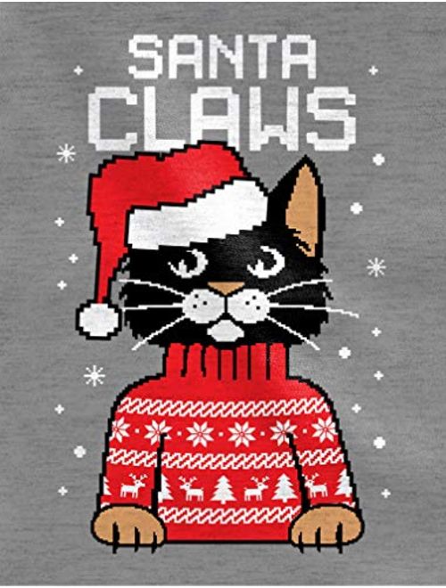 Santa Claws Cat Ugly Christmas Sweater Youth Kids Sweatshirt