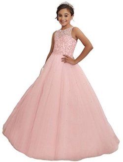 Girls Off The Shoulder A Line Pageant Dresses with Pockets Formal Dresses