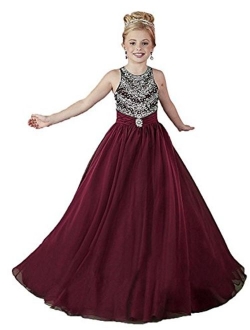 Girls Off The Shoulder A Line Pageant Dresses with Pockets Formal Dresses