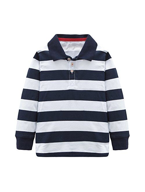 Boys Rainbow Striped Shirt Cotton Long Sleeve T-Shirts