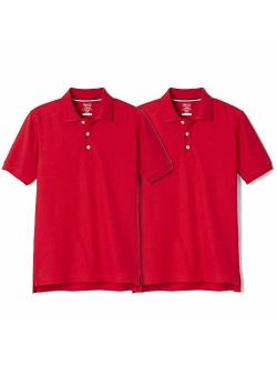 Boys' 2-Pack Short Sleeve Pique Polo Shirt