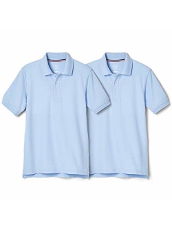 Boys' 2-Pack Short Sleeve Pique Polo Shirt