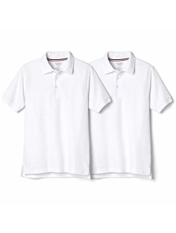 Boys' 2-Pack Short Sleeve Pique Polo Shirt