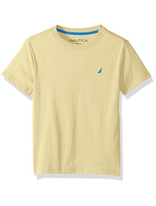 Nautica Boys' Short Sleeve Solid Crew-Neck T-Shirt