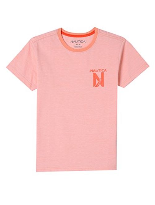 Nautica Boys' Short Sleeve Solid Crew-Neck T-Shirt