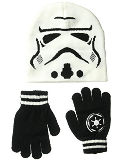 Star Wars Boys' Storm Trooper Winter Beanie & Glove Set