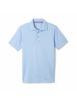 Boys' Short Sleeve Moisture Wicking Stretch Sport Polo Shirt