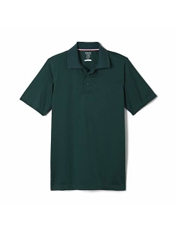 Boys' Short Sleeve Moisture Wicking Stretch Sport Polo Shirt