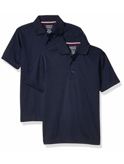 Boys' Short Sleeve Moisture Wicking Stretch Sport Polo Shirt