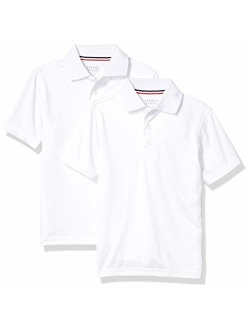 Boys' Short Sleeve Moisture Wicking Stretch Sport Polo Shirt