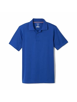 Boys' Short Sleeve Moisture Wicking Stretch Sport Polo Shirt