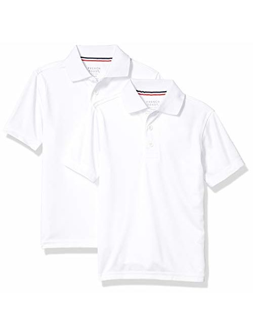 French Toast Boys' Short Sleeve Moisture Wicking Stretch Sport Polo Shirt