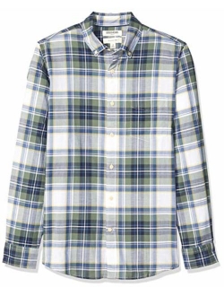 Amazon Brand - Goodthreads Men's Slim-Fit Long-Sleeve Lightweight Madras Plaid Shirt