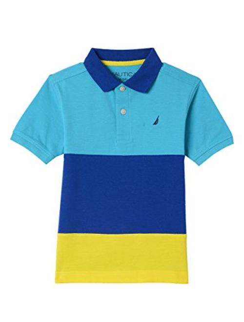 Nautica Boys' Short Sleeve Colorblock Deck Polo Shirt