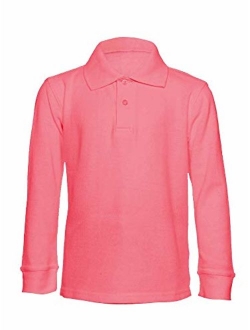 AKA Boys Wrinkle-Free Polo Shirt - Pique Chambray Collar Comfortable Quality